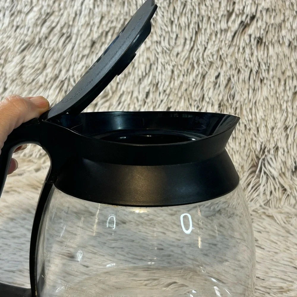 Mr. Coffee 12 Cup Carafe Glass Replacement Decanter Pot Black Handle‎ Lid
